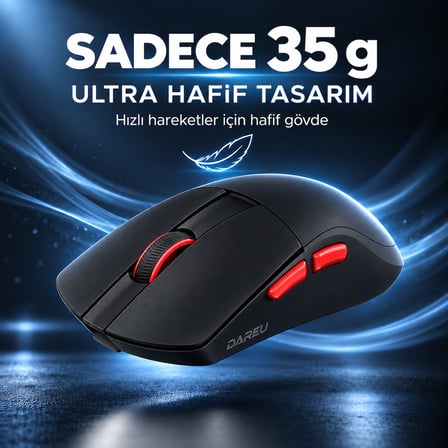 DAREU A950 WING Black 8K Hz AIM-750U Sensör Kablosuz Gaming Mouse