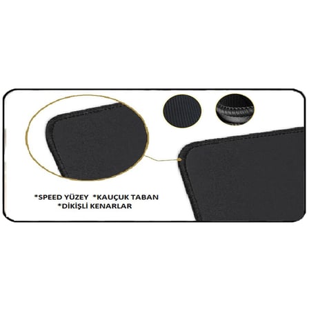 Azemax 3mm 80x40 Oyuncu Mouse Pad Lol Desenli Speed Yüzey 