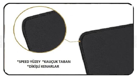 Azemax 3mm 90x40 Oyuncu Mouse Pad Forza Desenli Speed Yüzey 