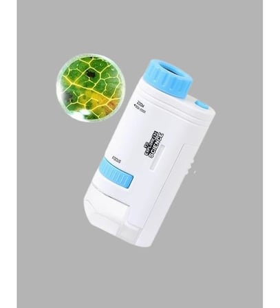 Azemax Taşınabilir Taşınabilir Mini Mikroskop LED Işıklı 80X–200X Büyü
