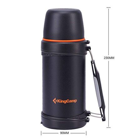 KINGCAMP 750 ML VACUUM SIYAH TERMOS