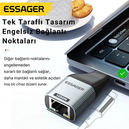 Essager 1000Mbps Type-c To RJ45 Dönüştürücü Type C Ethernet Dönüştürücü rj45 Dönüştürücü Çevirici