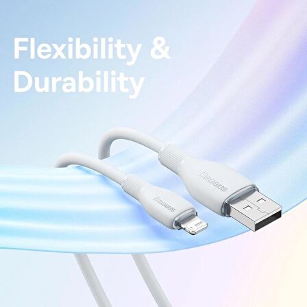 Baseus Şarj Akım Korumalı Ultra Hızlı 1.2Mt 2.4A İphone Şarj Kablosu İphone 11 12 13 14 Pro Max Şarj Kablo