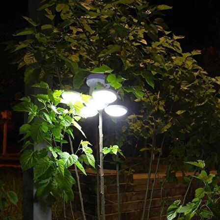 Solar Güneş Enerji Ve Usb Sarjlı 5 Kanatlı Bahçe Aydınlatma Led Askılı Pratik Kamp Lamba