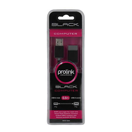 PrimeX Prolink PB467-0500 5 Metre USB Uzatma Kablo, Usb Uzatma Kablo, 5m USB uzatma kablosu