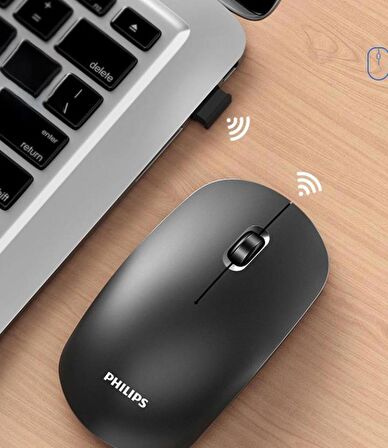 Philips SPK7315 M315 Kablosuz Mouse Sessiz 1200 Dpi Siyah 