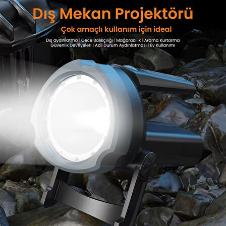 Philips SFL3101/93 800 Lümen Şarj Edilebilir Kamp, Dağcılık, Dış Mekan Taşınabilir LED Spotlight El Feneri