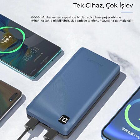 Philips 10000 mAh Hızlı Şarj Powerbank Lacivert 