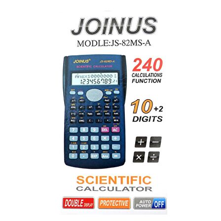 Gen-Of 12 Haneli 240 Fonksiyonlu Hesap Makinesi (JS-82MS-A)
