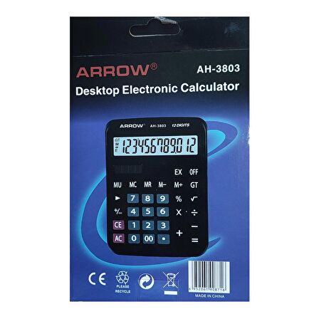 Arrow AH-3803 12 Haneli Hesap Makinası