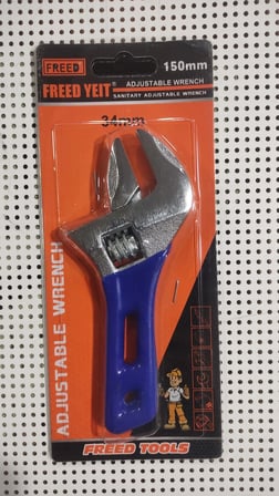 İngiliz Anahtarı Kurbağacık Ağız Kısmı : 34 mm Uzunluk : 150 mm Uzunlukta Sağlam Tip