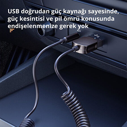 Essager Aux Bluetooth Araç Müzik Kiti FM Transmitter Aux Giriş Usb Wireless Bluetooth Araç Müzik Kiti