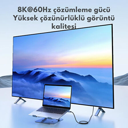 Coofbe Jasoz 2Mt E-Marker Çip Thunderbolt USB4.0 PD 240W Şarj Kablosu 8K 60hZ Görüntü Aktarım 40Gbps