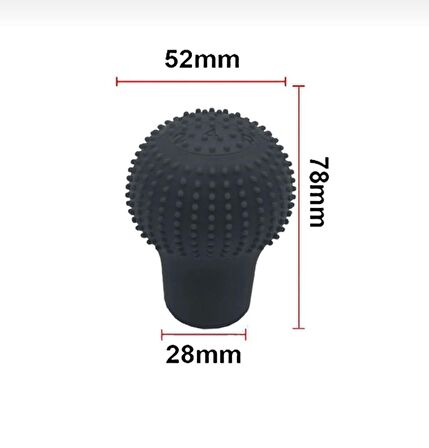 Balp Universal Gri Yuvarlak Silikon Vites Topuzu Kılıfı YUVARLAK