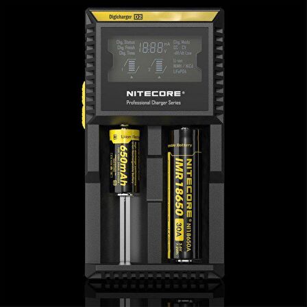 NITECORE D2 PIL DOLUM KITI (DIGICHARGER)