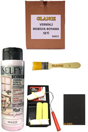Rich Selfy Decor 500 Cc Lilyum Kendinden Vernikli Mobilya Boyama Seti