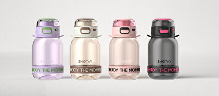 Shotay ST-7104 700ml Siyah Tritan Matara