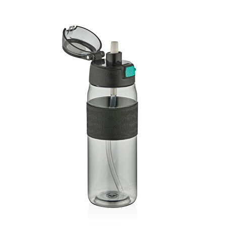 Shotay ST-7202 600ml Siyah Pipetli Tritan Matara