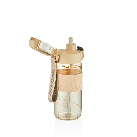 Shotay ST-7223 600ml Krem Pipetli Tritan Matara