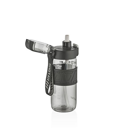 Shotay ST-7223 600ml Siyah Pipetli Tritan Matara
