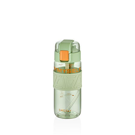 Shotay ST-7223 600ml Yeşil Pipetli Tritan Matara