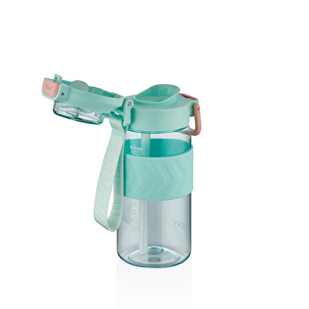Shotay ST-7234 600ml Turkuaz Pipetli Tritan Matara