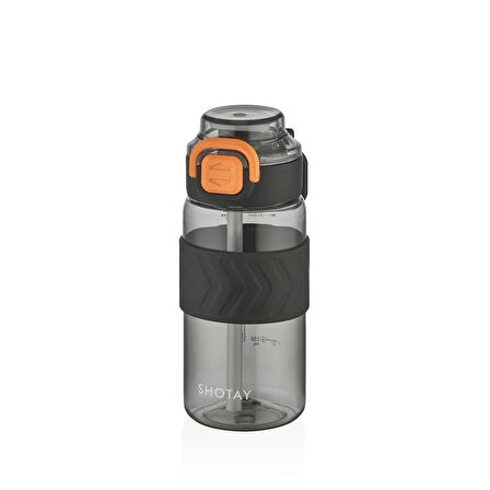 Shotay ST-7237 600ml Siyah Pipetli Tritan Matara
