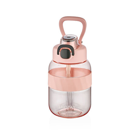 Shotay ST-7512 700ml Pembe Pipetli Tritan Matara