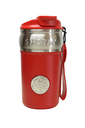 Shotay ST-8912 420ml Kırmızı Çelik Termos