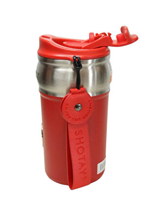 Shotay ST-8912 420ml Kırmızı Çelik Termos