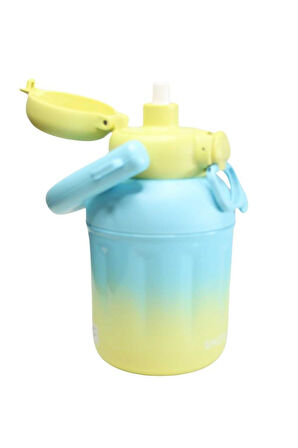 Shotay ST-8931 680ml Pipetli Mavi-Sarı Çelik Matara
