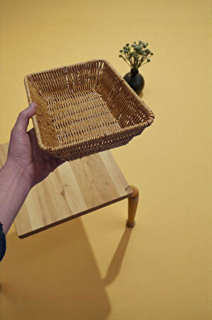 Rattan Hasır Ekmek Sepeti Çok Amaçlı Düzenleyici Organizer Dayanıklı Malzeme