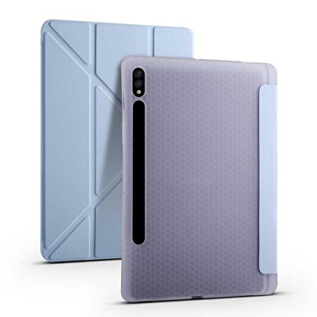 Galaxy Tab S7 Plus T970 Uyumlu Kalemlikli Premium Standlı Katlanabilir Uyku Modu Özellikli Tablet Kılıfı