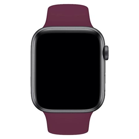 Fuchsia Apple Watch Uyumlu Spor Kordon 38 - 40 mm S/M Ölçülerinde Yumuşak Silikon Rahat Kordon