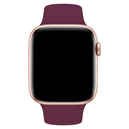 Fuchsia Apple Watch Uyumlu Spor Kordon 38 - 40 mm S/M Ölçülerinde Yumuşak Silikon Rahat Kordon