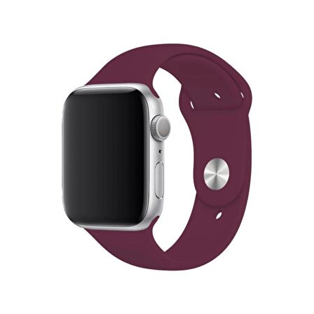 Fuchsia Apple Watch Uyumlu Spor Kordon 38 - 40 mm S/M Ölçülerinde Yumuşak Silikon Rahat Kordon