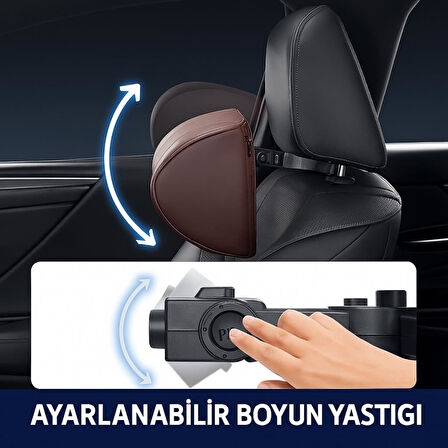 Coofbe Ayarlanabilir Ortopedik Araç Boyun Baş Yastığı Oto Koltuk Başlığı, Oto Boyun Yastığı Car Headrest