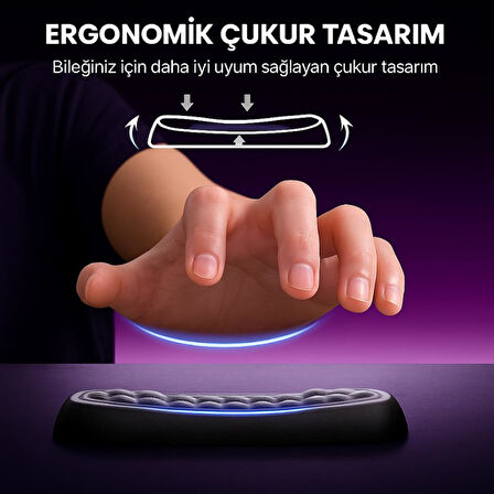 Coofbe Masaüstü Kol Dayama Padi Ergonomik Klavye ve Mouse İçin Bilek Destek Seti Bilek Yastığı