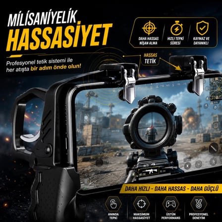 Coofbe L1-R1 Telefon Oyun Kolu Tetik Nişan Ve Tetik Tuşu Profesyonel Mobil Oyun Konsolu 4.7-6.7 İnç Telefon Uyumlu