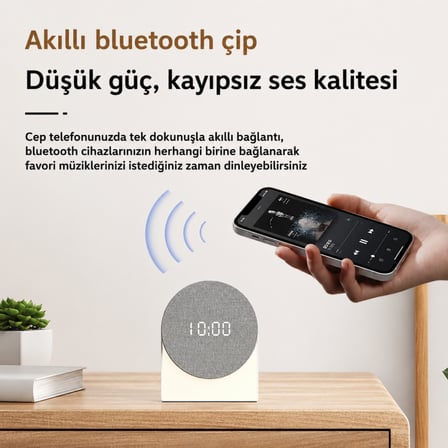 COOFBE 4'ü 1 Arada Beyaz Gürültü Uyku Cihazı Bluetooth Hoparlör, Gece Lambası, Alarm Saat, Zamanlayıcı