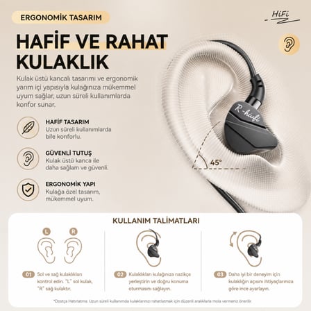 ESSAGER G62 Gaming Kulak İçi Oyuncu Kulaklığı Mikrofonlu Hi-Fi Stereo 10mm Grafen Sürücü 3.5mm Jack