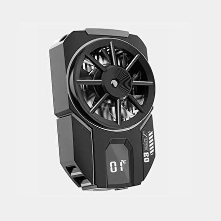 Coofbe Ultra Sessiz Turbo Hızlı Sıcaklık Göstergeli Telefon Soğutma Fanı, Batarya Soğutucu Radyatör