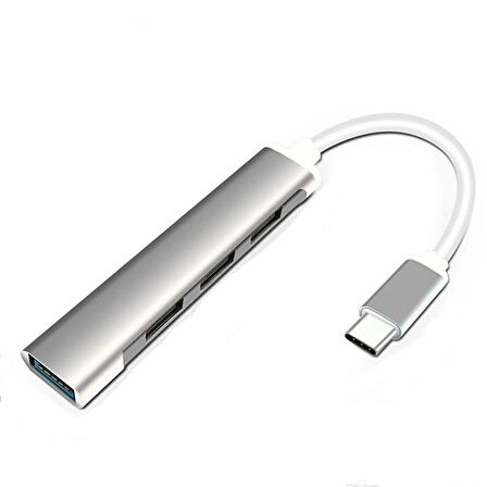 Coofbe 4in1 10W 4 USB Girişli Type C Çevirici Adaptör, 5 Gbps Hız USB 3.0 Tak Çalıştır Adaptör HUB