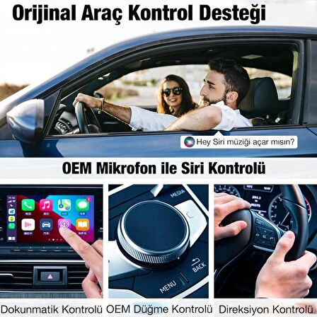 Coofbe Araç İçi İphone Cihazlar İçin Kablosuz Apple CAR PLAY Adaptörü, Wireless Carplay Çevirici