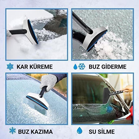 Coofbe 25 Cm Araç Cam Don Kar Kazıyıcı Araç Camı Buz Kazıyıcı Kar Temizleme Aracı Araç Ön Çam Silme Aparatı
