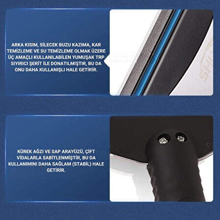 Coofbe 25 Cm Araç Cam Don Kar Kazıyıcı Araç Camı Buz Kazıyıcı Kar Temizleme Aracı Araç Ön Çam Silme Aparatı