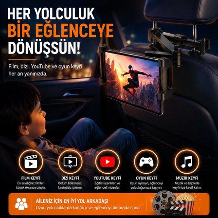 Coofbe Teleskopic Uzayabilen Araç Arka Koltuk Tablet Tutucu Araç Tablet Standı Araç Telefon Tutucu