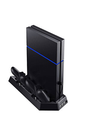 Ps4 Fat-ps4 Slim-ps4 Pro Joystick Kol Şarjlı Multifonksiyonel Fanlı Dikey Stand