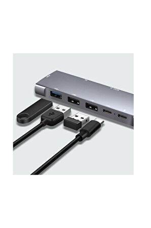9in1 Macbook Matebook Usb 3.0 Kart Okuyucu Hdmi 4k@30hz Type-c Çevirici