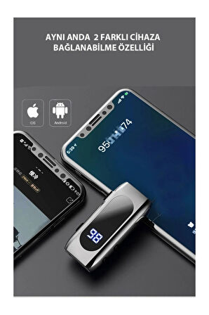 F210 Led Ekranlı 25saat Konuşma Süreli Çift Telefon Destekli Makaralı Bluetooth Kulaklık